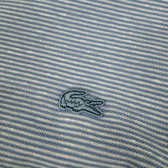 Lacoste Men’s Blue Striped Cotton T-Shirt - Picture 2 of 6